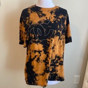 Sweet Claire Tie Dye Rhinestone Embellished Tee